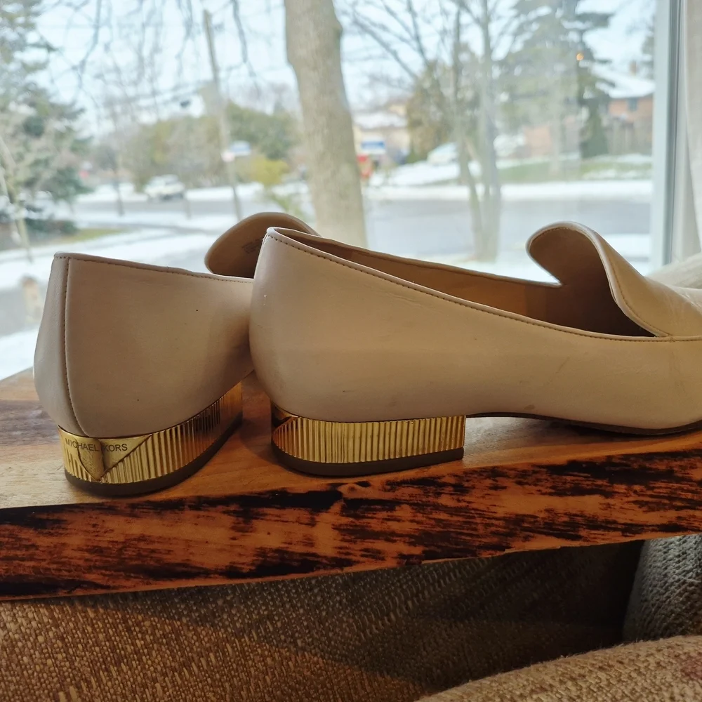 Michael Kors Women's Valerie Leather Slip-On Loafers, Cream, Size 8.5 - Picture 5 of 10